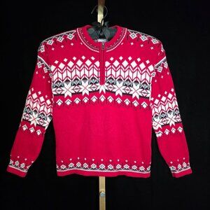 Hanna Andersson Holiday Fairisle Cotton Sweater size 130 or 8